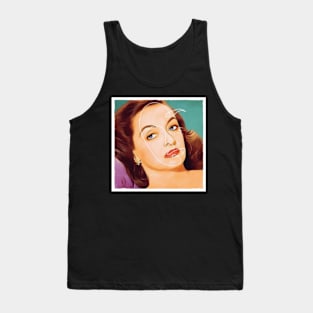 Bette Davis Vintage Hollywood Line Art Tank Top